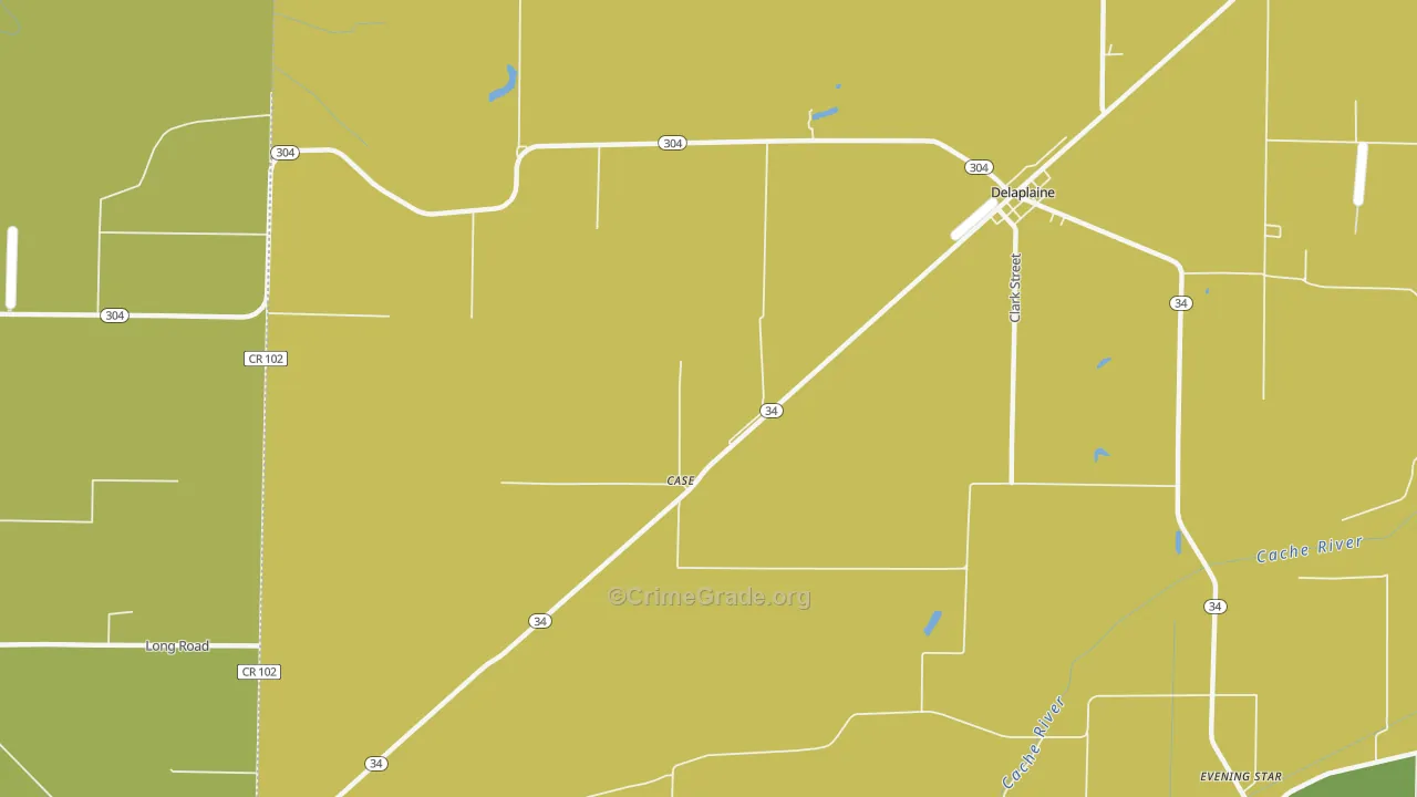 Sharum, AR Map of Vehicle Theft Rates