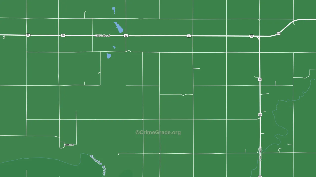 Shaw, KS Map of Vehicle Theft Rates