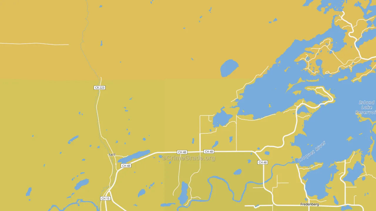 Shaw, MN Map of Vehicle Theft Rates