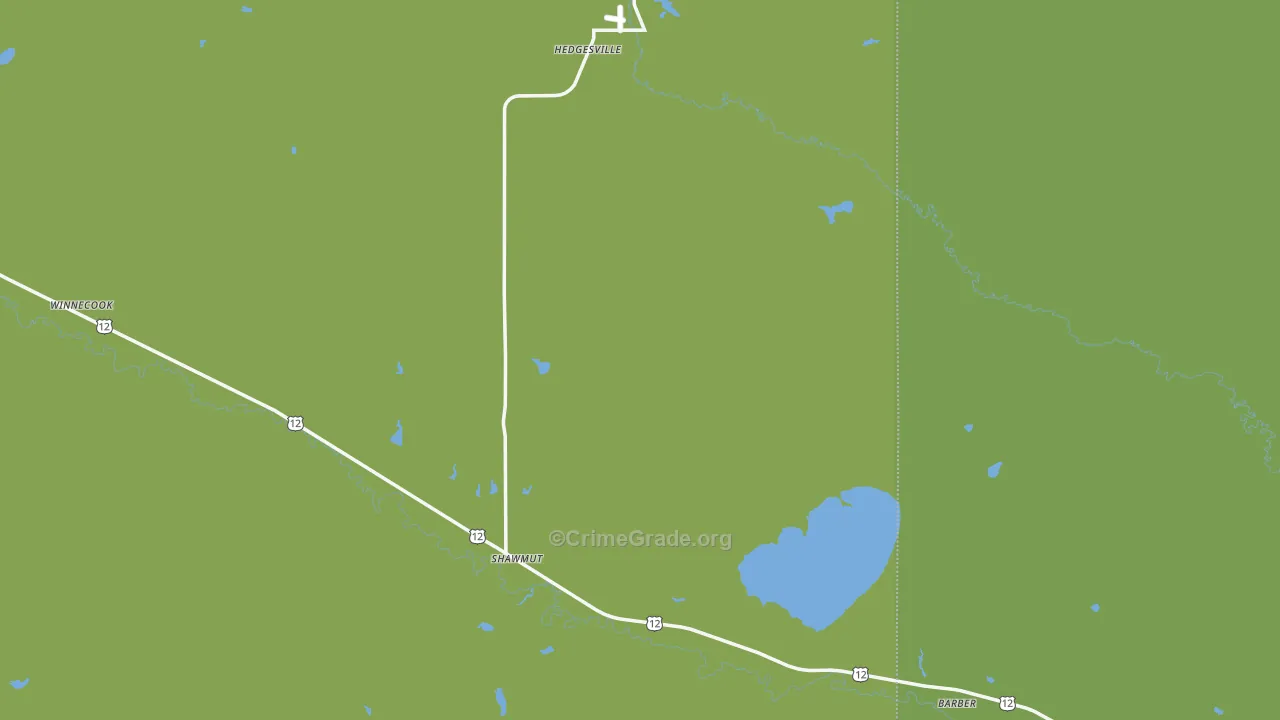 Shawmut, MT Map of Vehicle Theft Rates