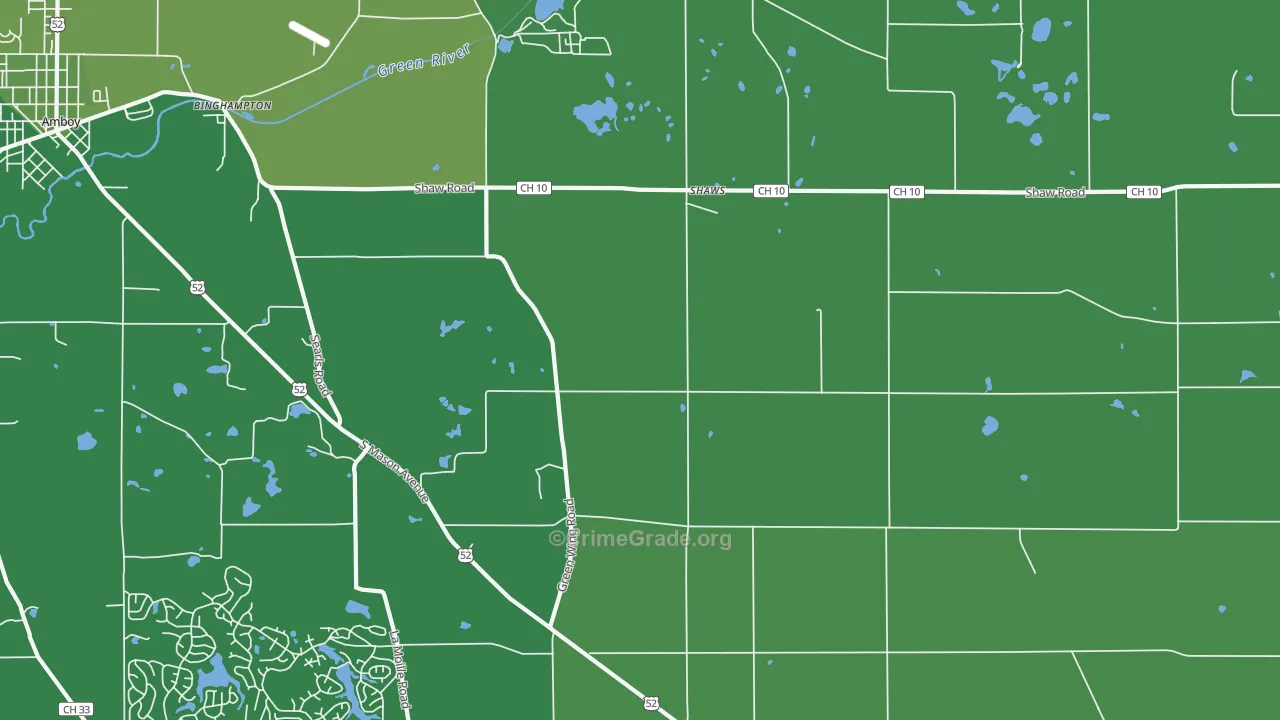 Shaws, IL Map of Vehicle Theft Rates