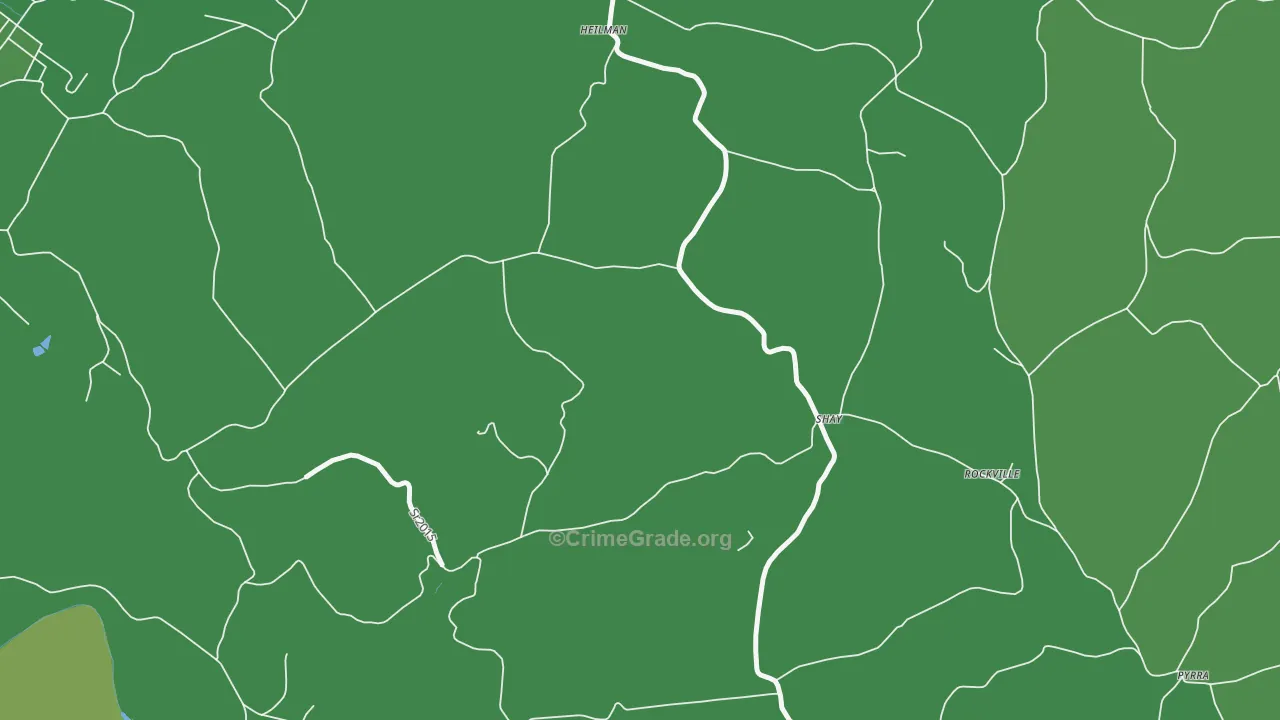 Shay, PA Map of Vehicle Theft Rates