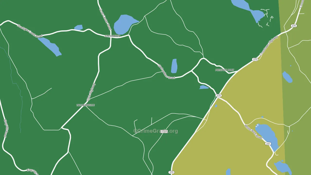 Shehawken, PA Map of Vehicle Theft Rates