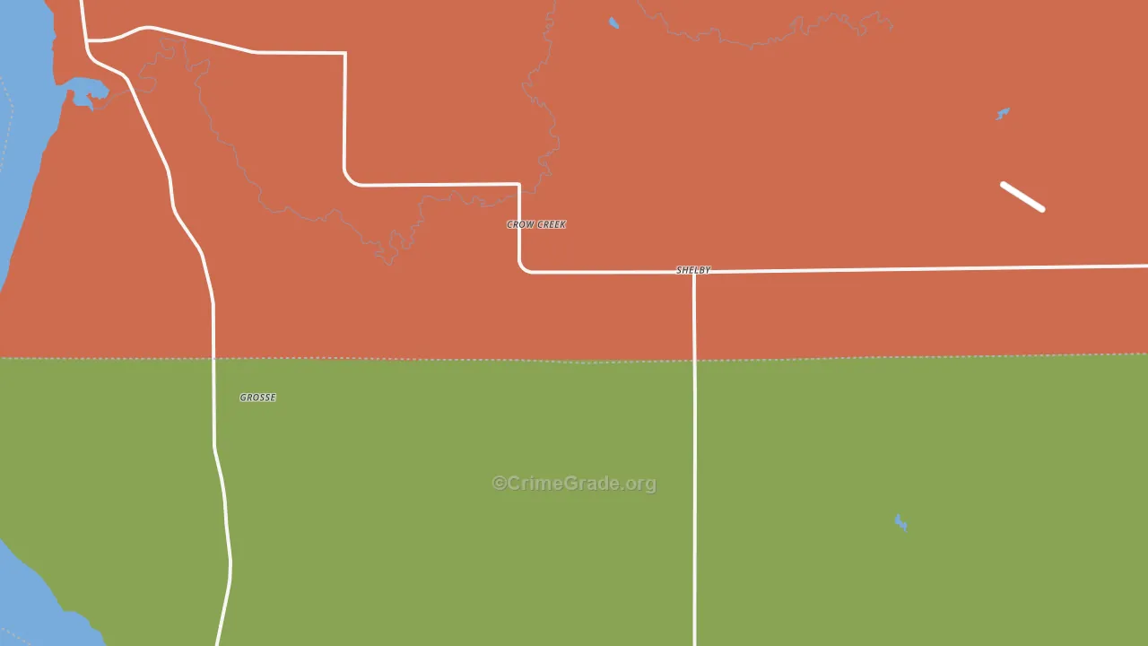 Shelby, SD Map of Vehicle Theft Rates