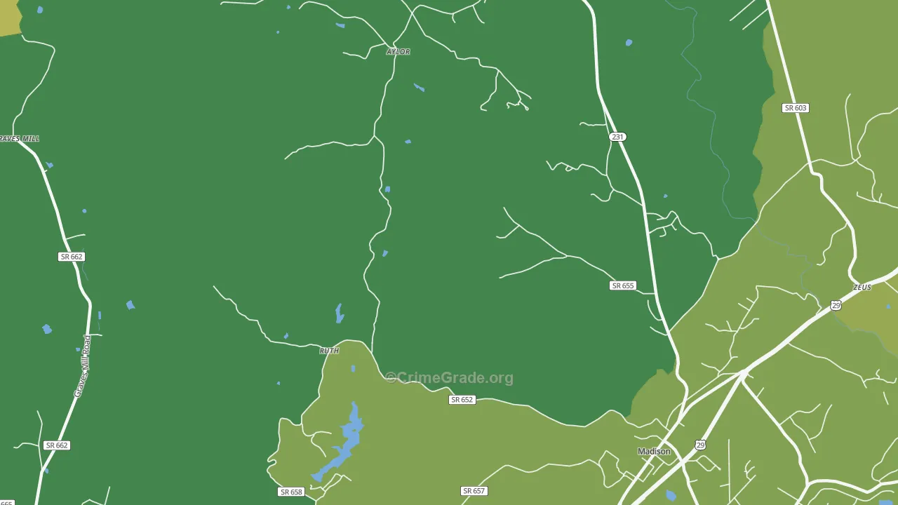 Shelby, VA Map of Vehicle Theft Rates