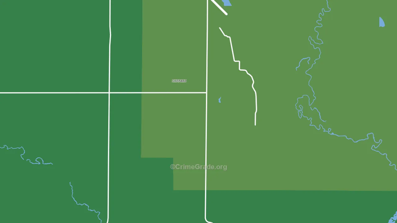 Shepard, ND Map of Vehicle Theft Rates