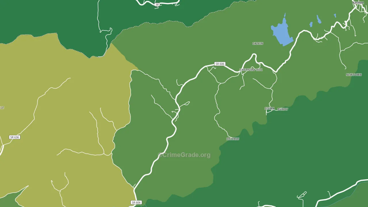 Shepherd Hill, VA Map of Vehicle Theft Rates