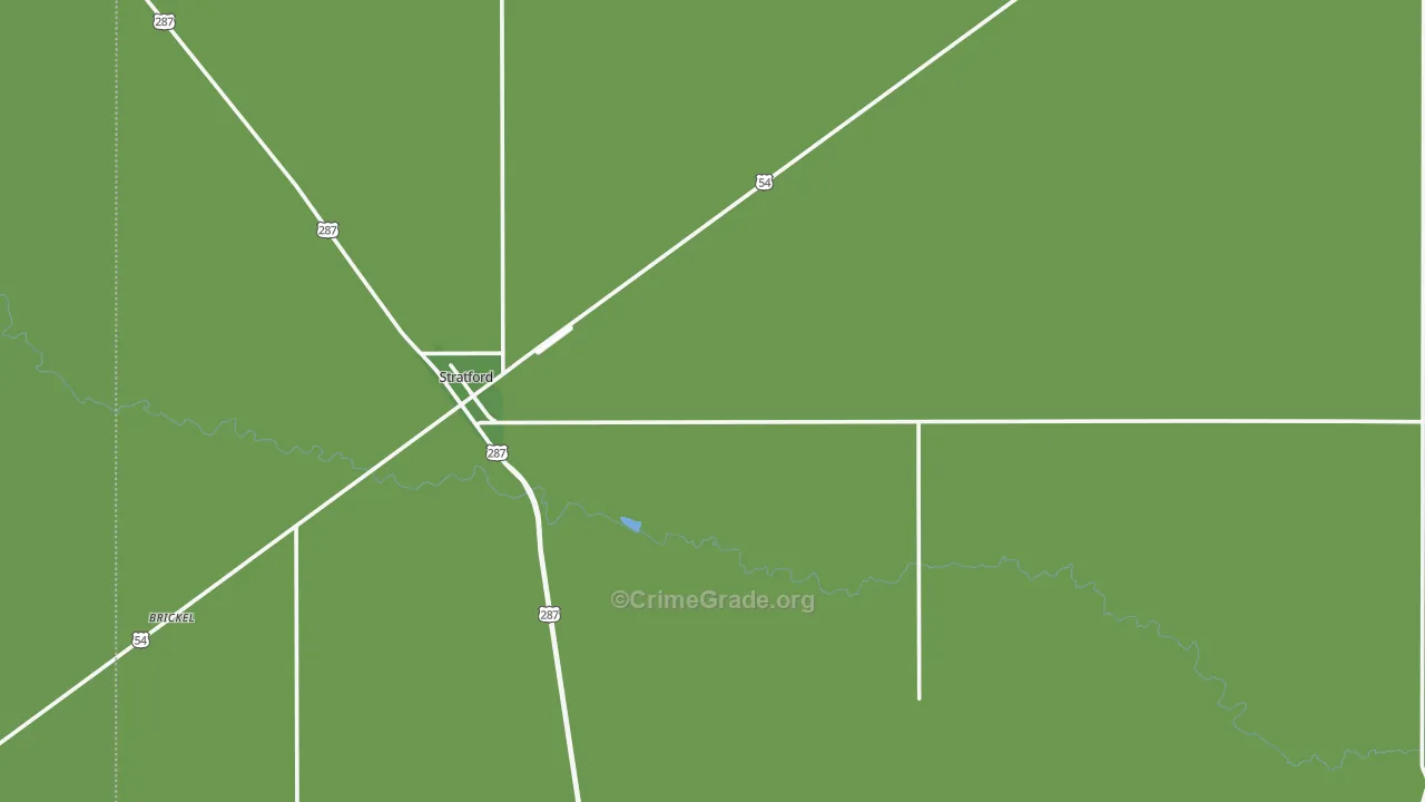 Sherman County, TX Map of Vehicle Theft Rates