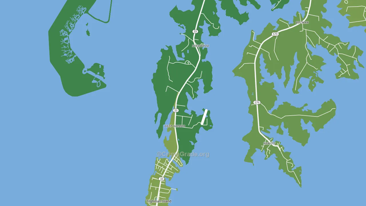 Sherwood, MD Map of Vehicle Theft Rates