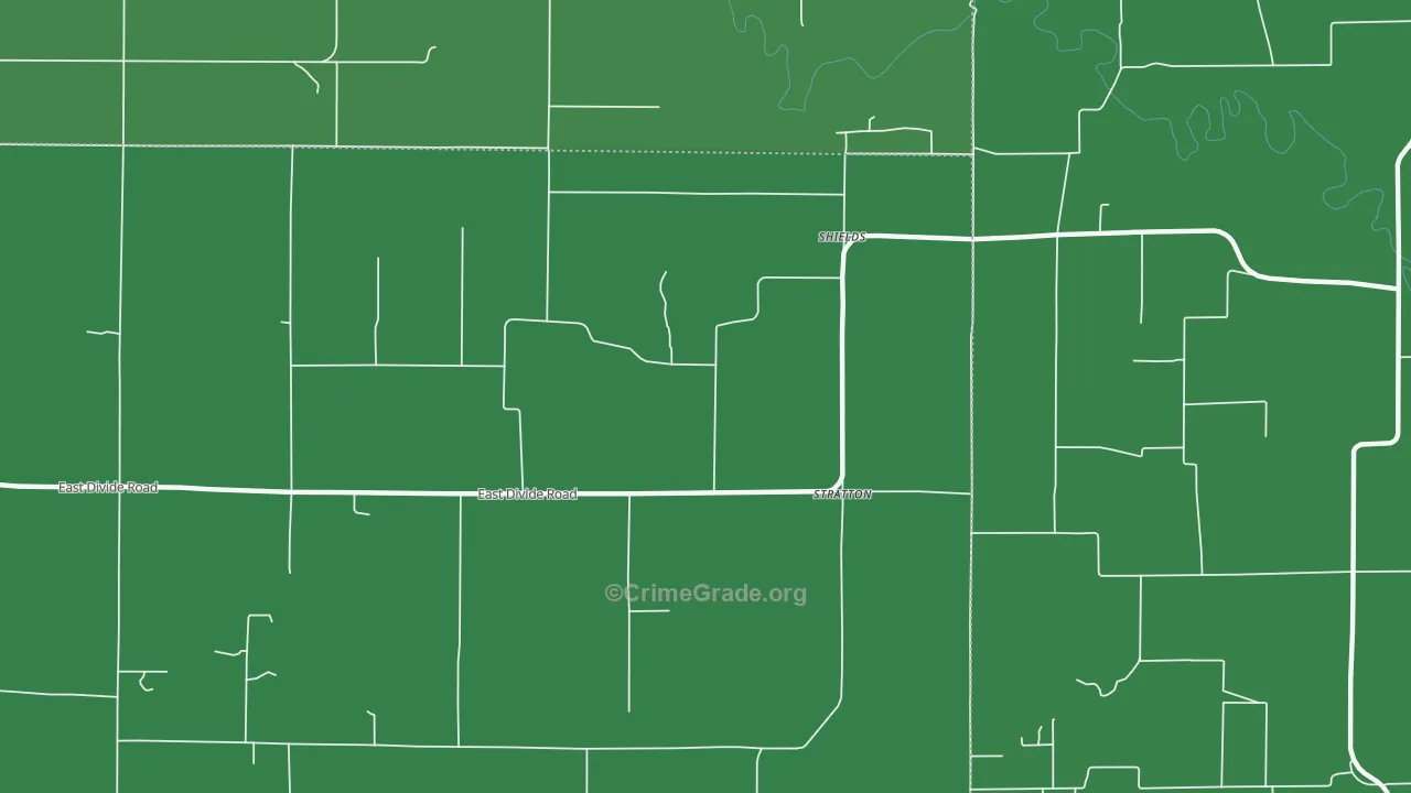Shields, IL Map of Vehicle Theft Rates