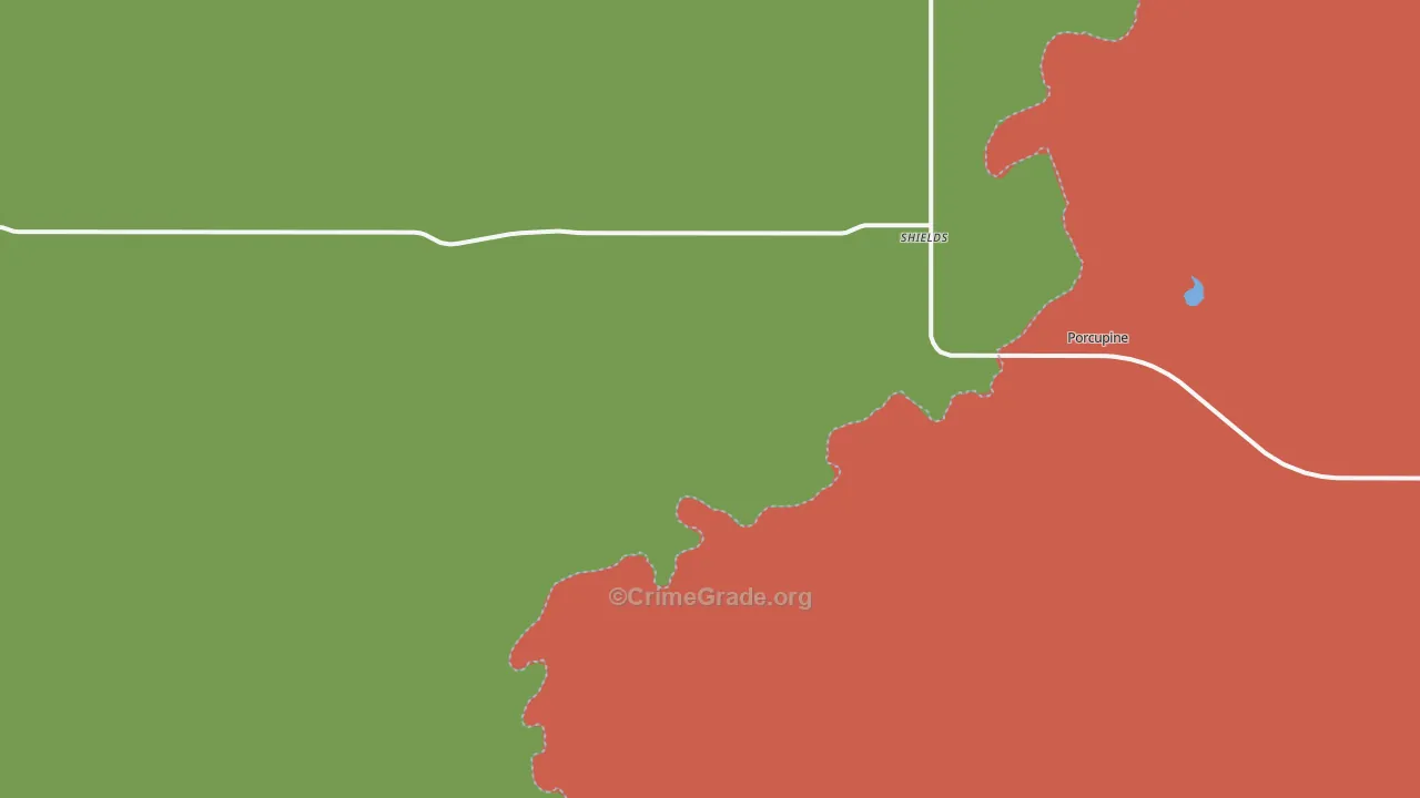 Shields, ND Map of Vehicle Theft Rates