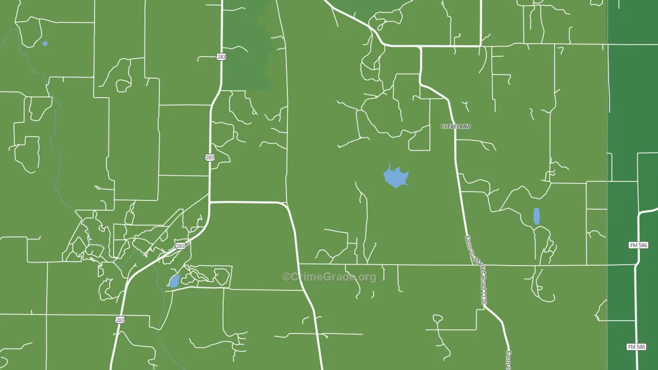Shields, TX Map of Vehicle Theft Rates