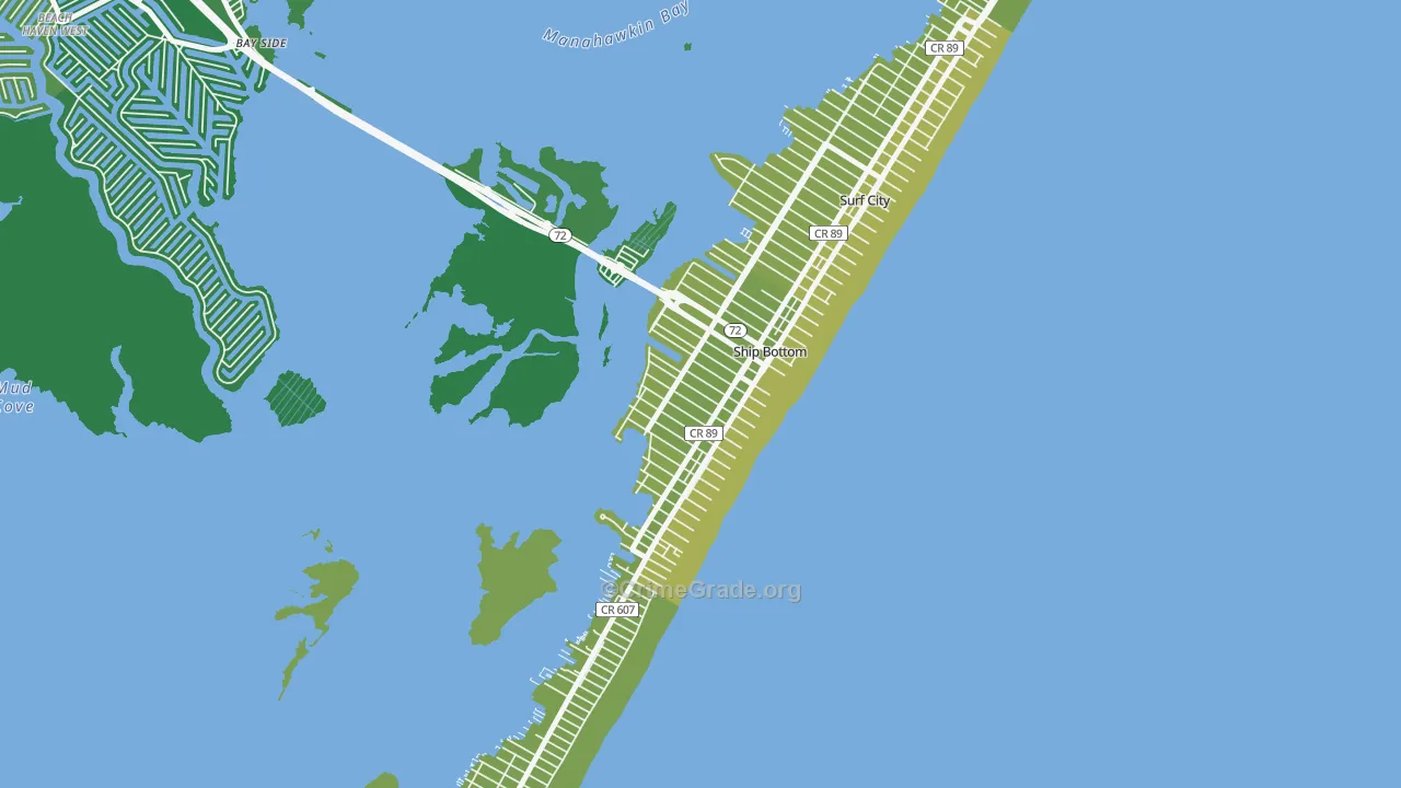 Ship Bottom, NJ Map of Vehicle Theft Rates