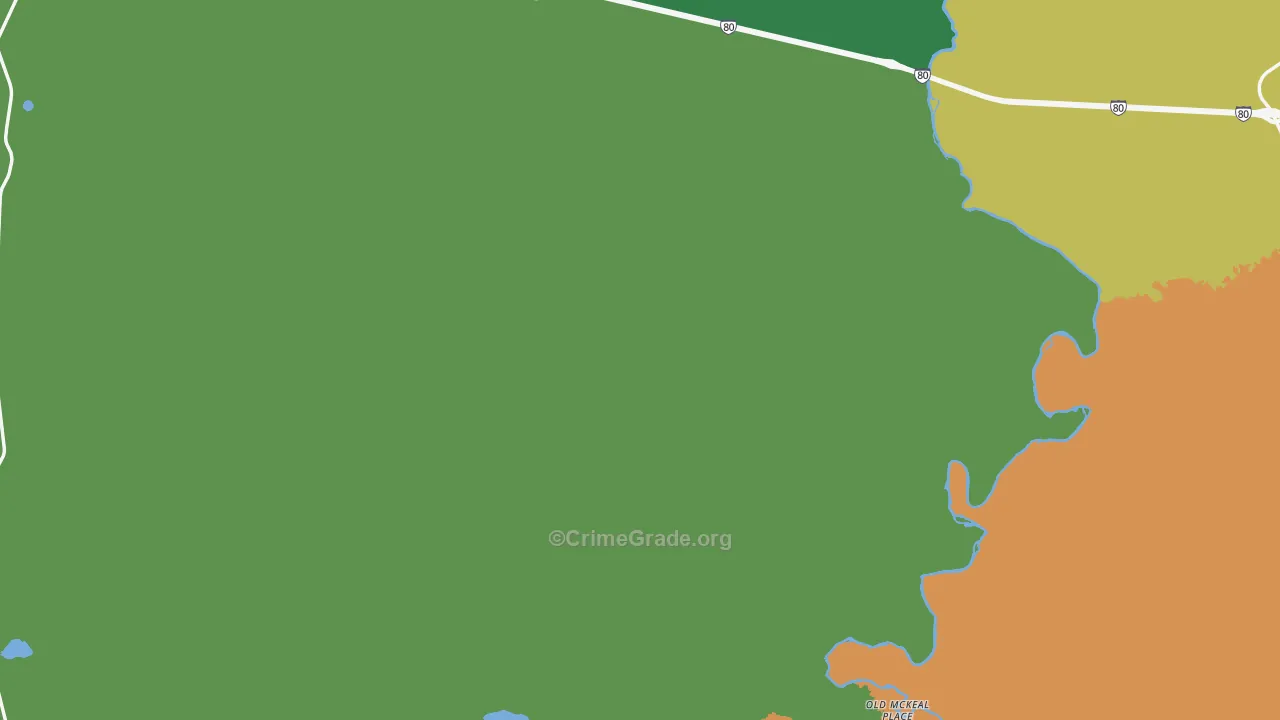 Shirley Basin, WY Map of Vehicle Theft Rates