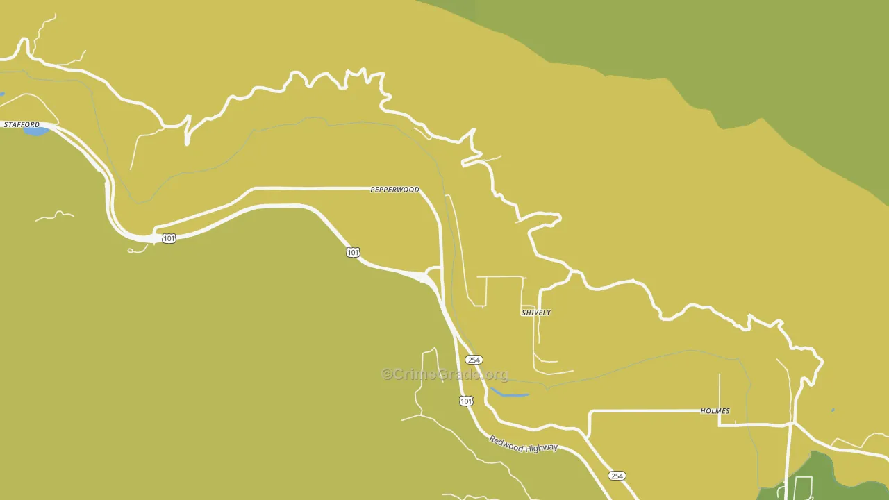 Shively, CA Map of Vehicle Theft Rates