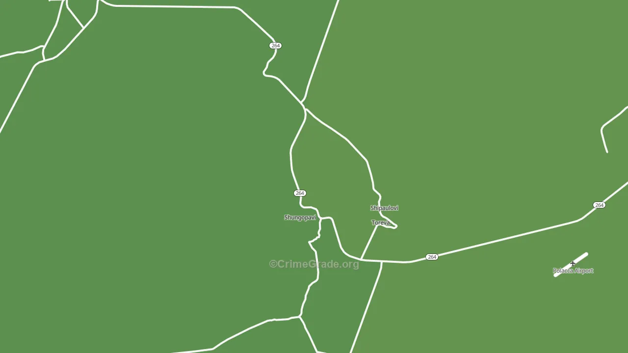 Shongopovi, AZ Map of Vehicle Theft Rates