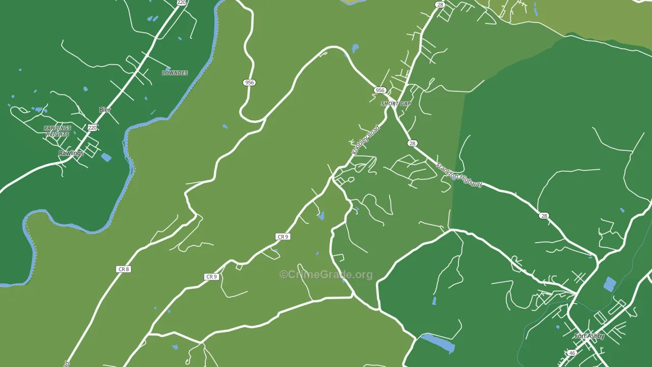 Short Gap, WV Map of Vehicle Theft Rates