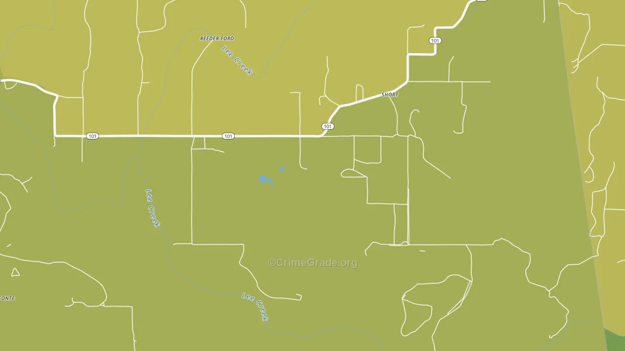 Short, OK Map of Vehicle Theft Rates