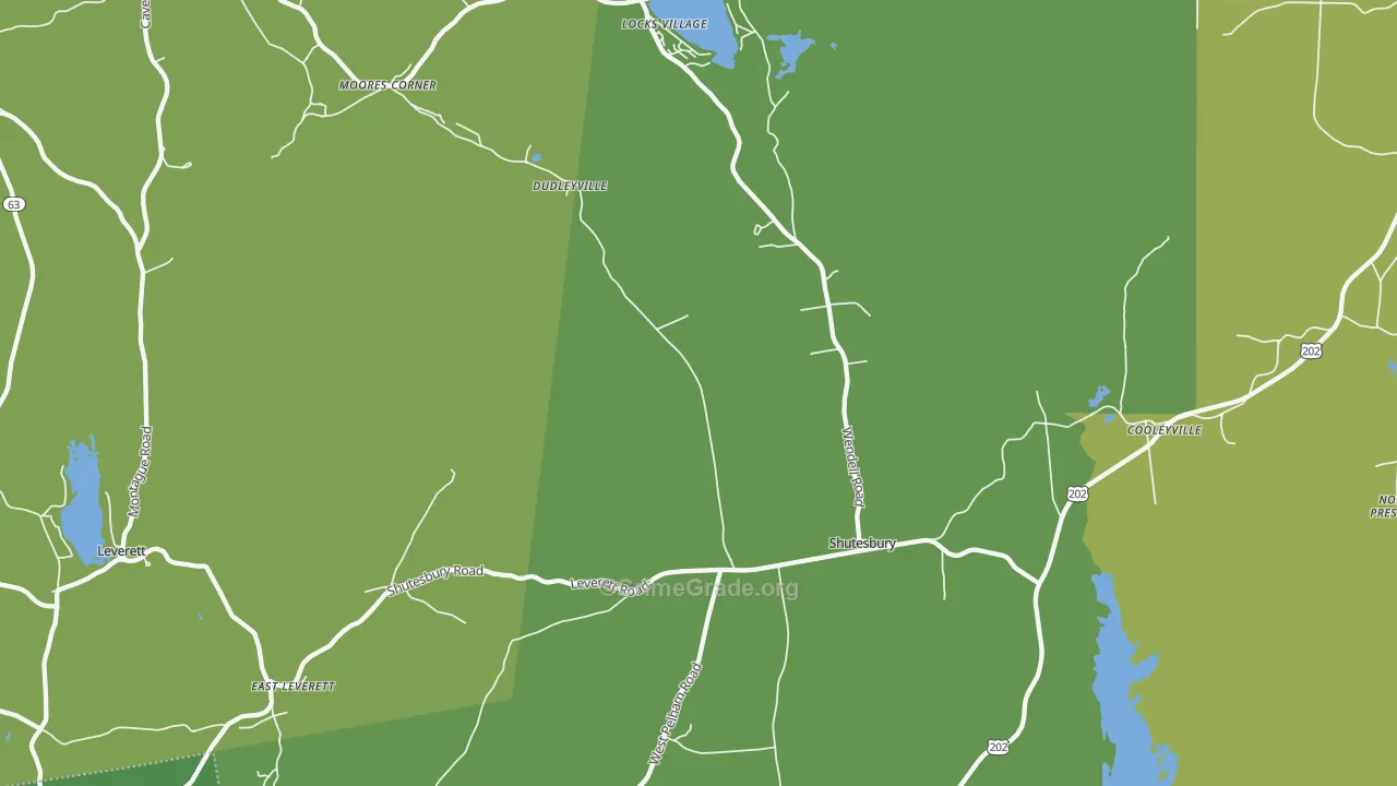 Shutesbury, MA Map of Vehicle Theft Rates