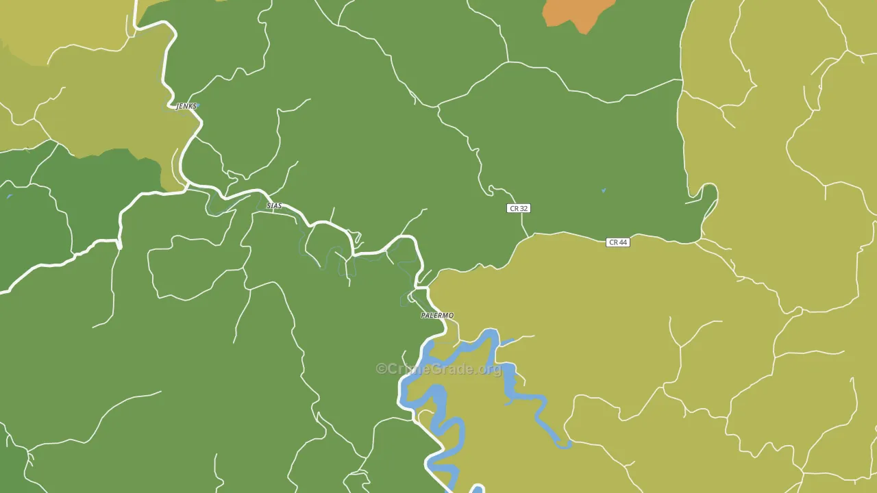 Sias, WV Map of Vehicle Theft Rates
