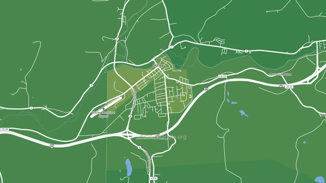 Sidney, NY Map of Vehicle Theft Rates