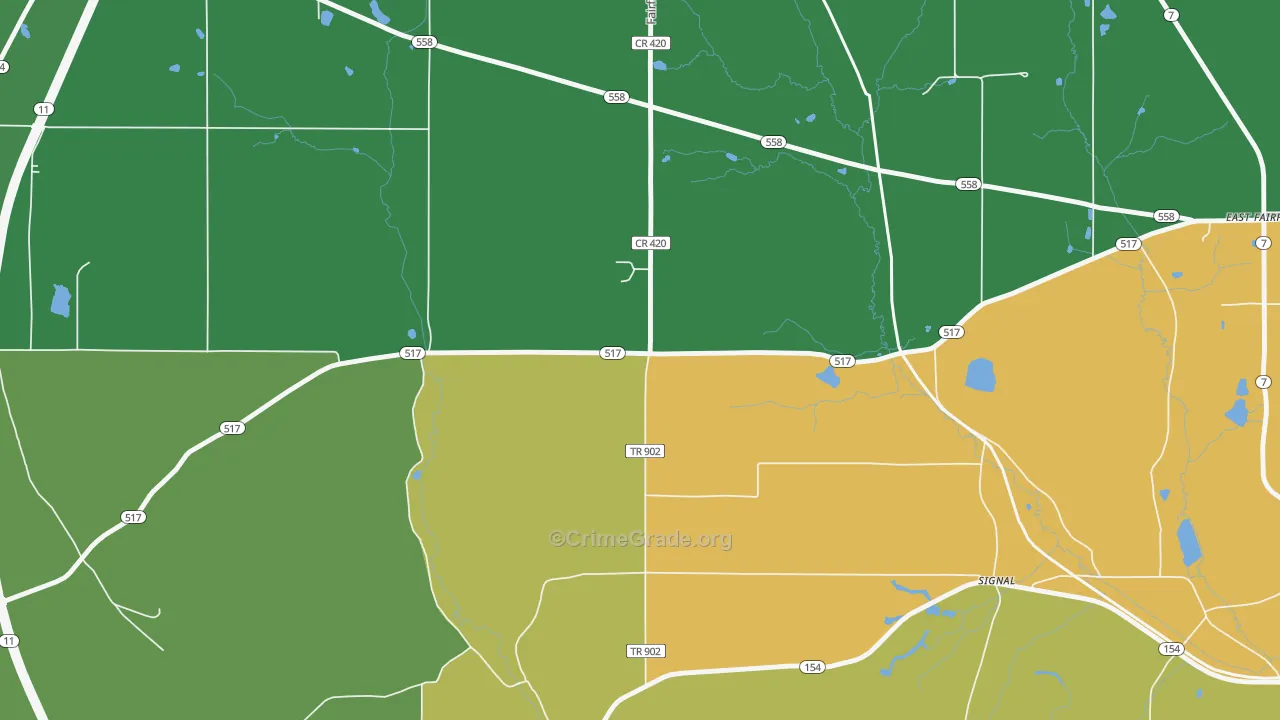 Signal, OH Map of Vehicle Theft Rates