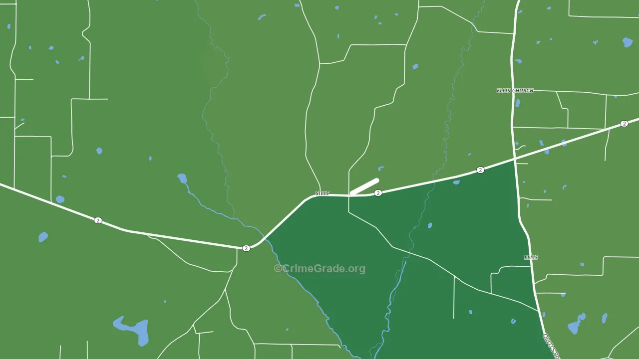 Sills, FL Map of Vehicle Theft Rates