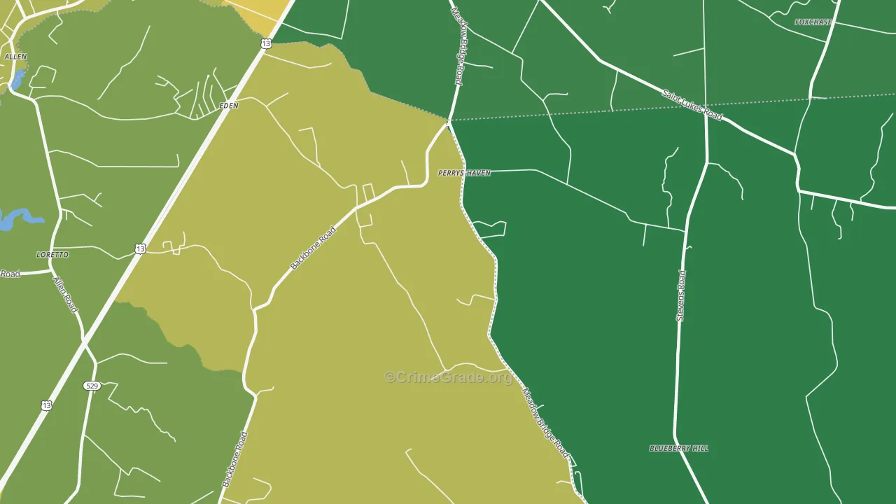 Siloam, MD Map of Vehicle Theft Rates