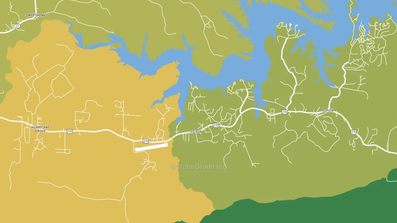 Silver, AR Map of Vehicle Theft Rates