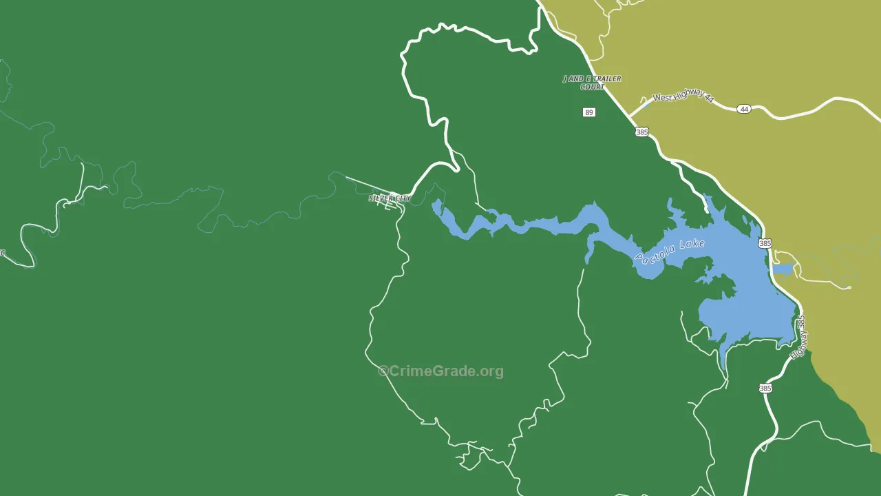 Silver City, SD Map of Vehicle Theft Rates