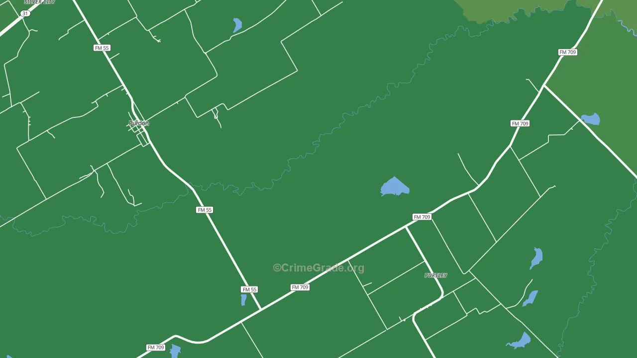 Silver City, TX Map of Vehicle Theft Rates
