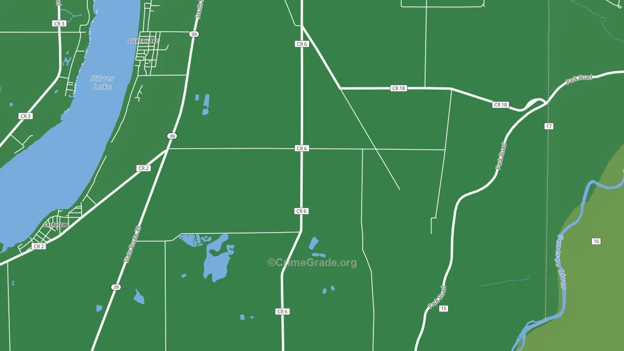 Silver Lake, NY Map of Vehicle Theft Rates