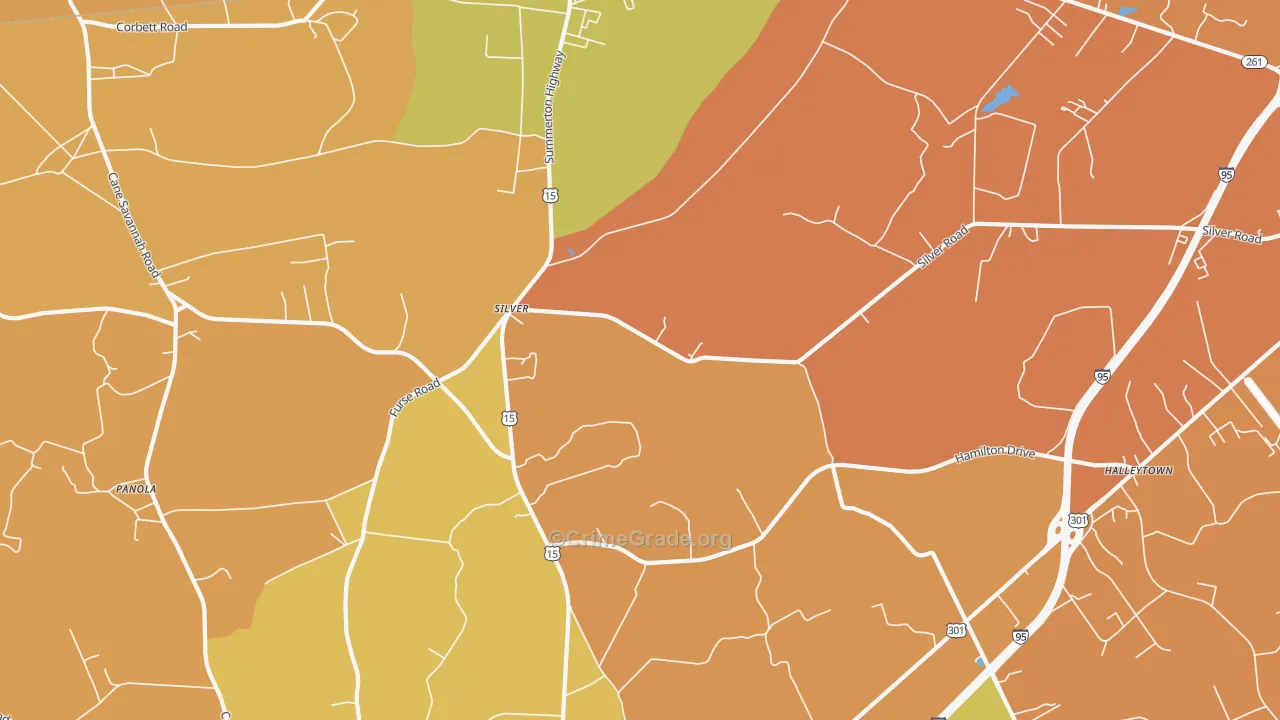 Silver, SC Map of Vehicle Theft Rates