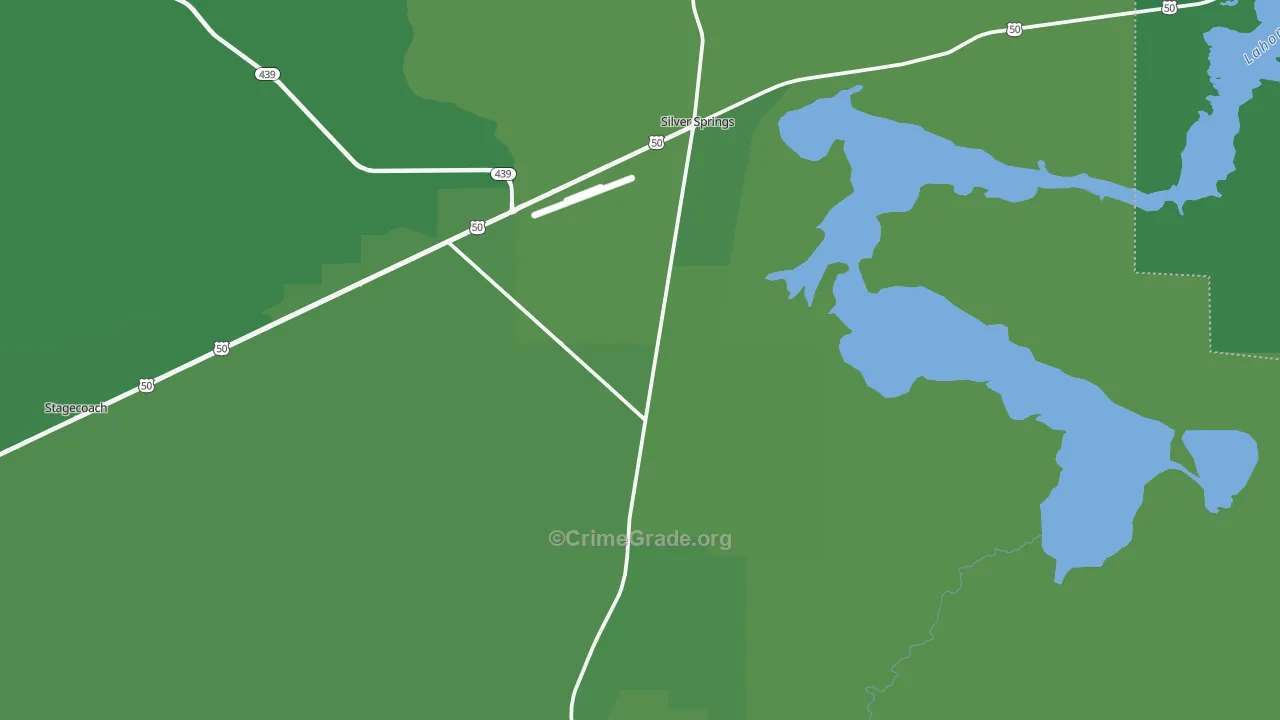 Silver Springs, NV Map of Vehicle Theft Rates