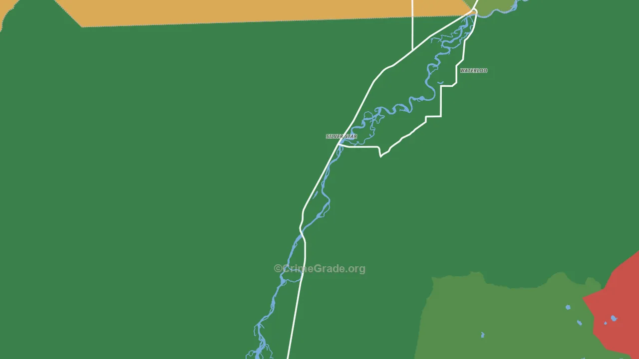Silver Star, MT Map of Vehicle Theft Rates
