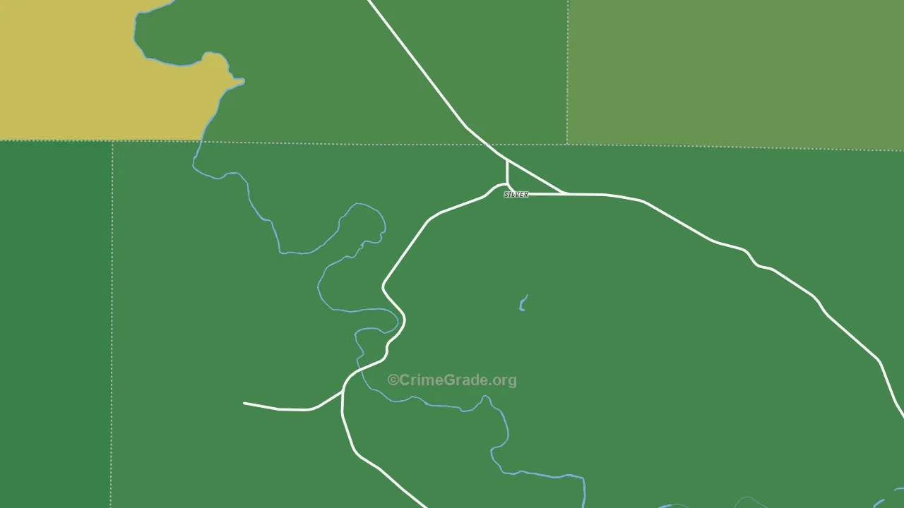 Silver, TX Map of Vehicle Theft Rates