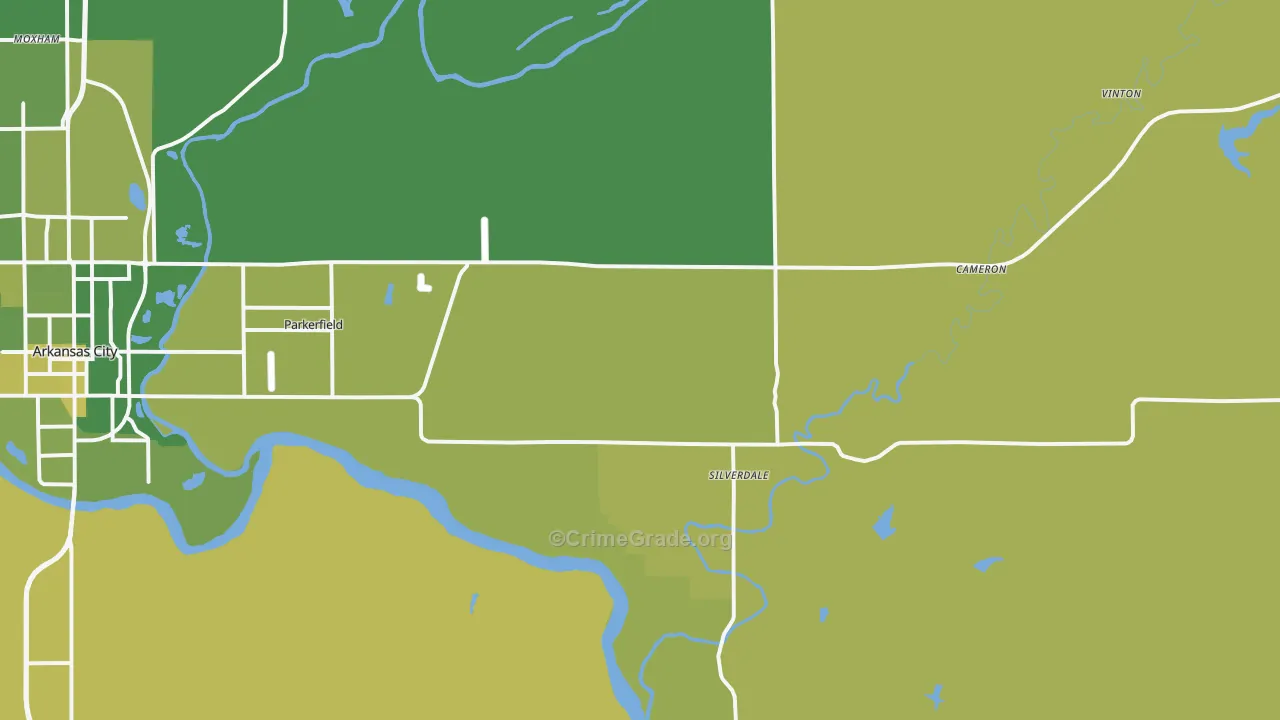 Silverdale, KS Map of Vehicle Theft Rates