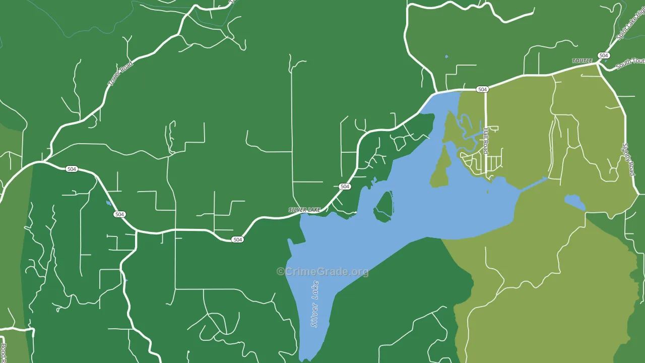 Silverlake, WA Map of Vehicle Theft Rates