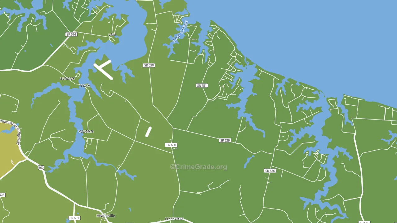 Sissons Corner, VA Map of Vehicle Theft Rates