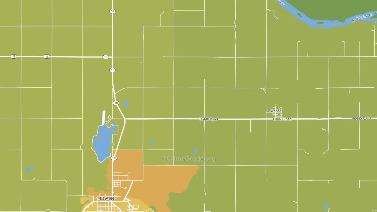 Skedee, OK Map of Vehicle Theft Rates