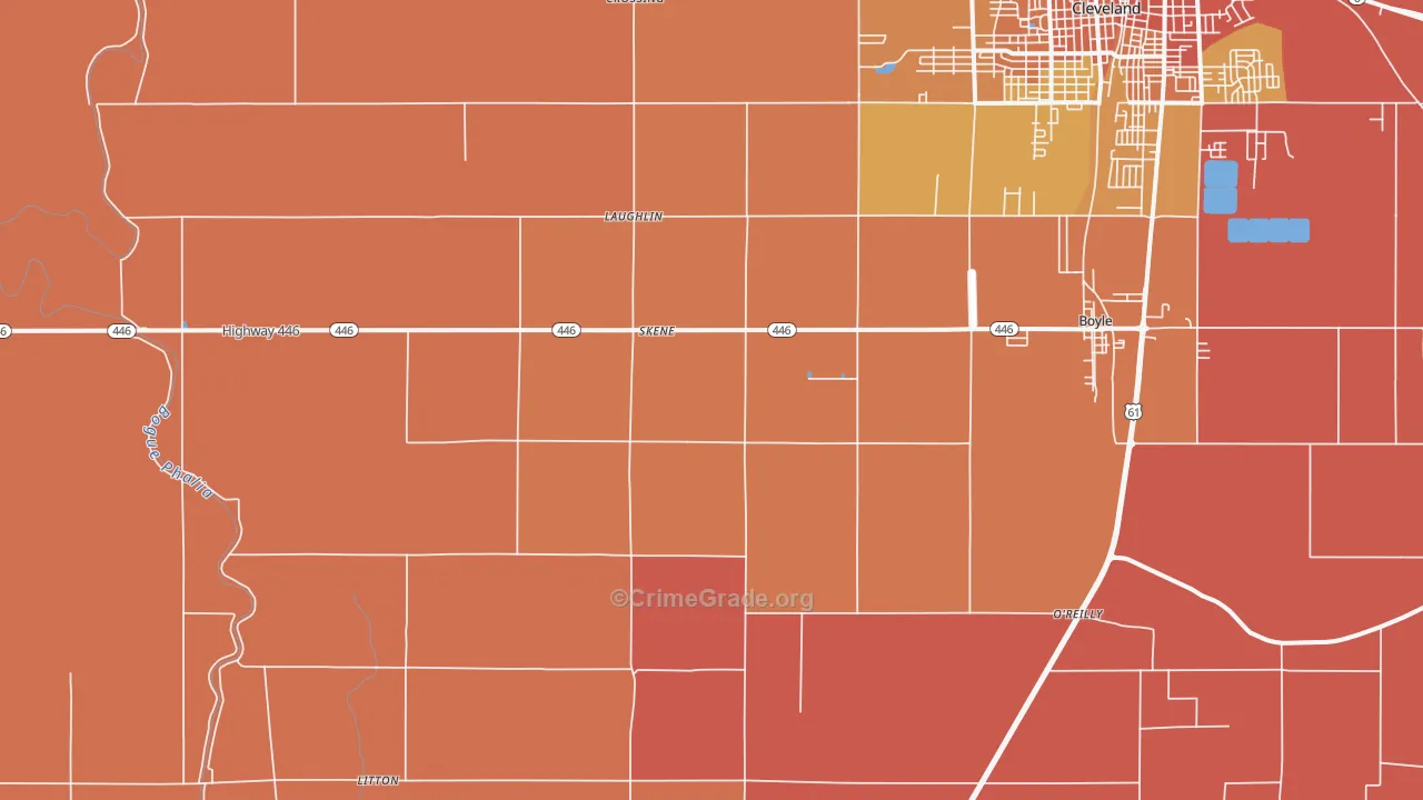 Skene, MS Map of Vehicle Theft Rates