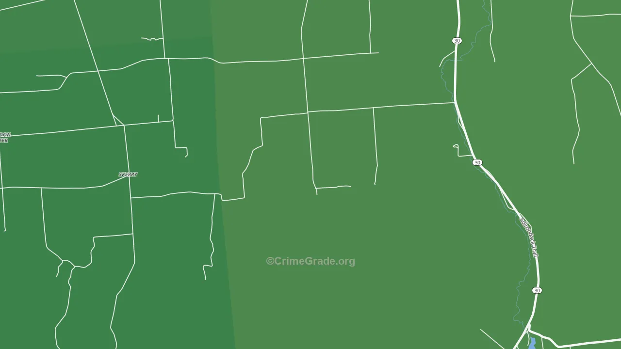 Skerry, NY Map of Vehicle Theft Rates
