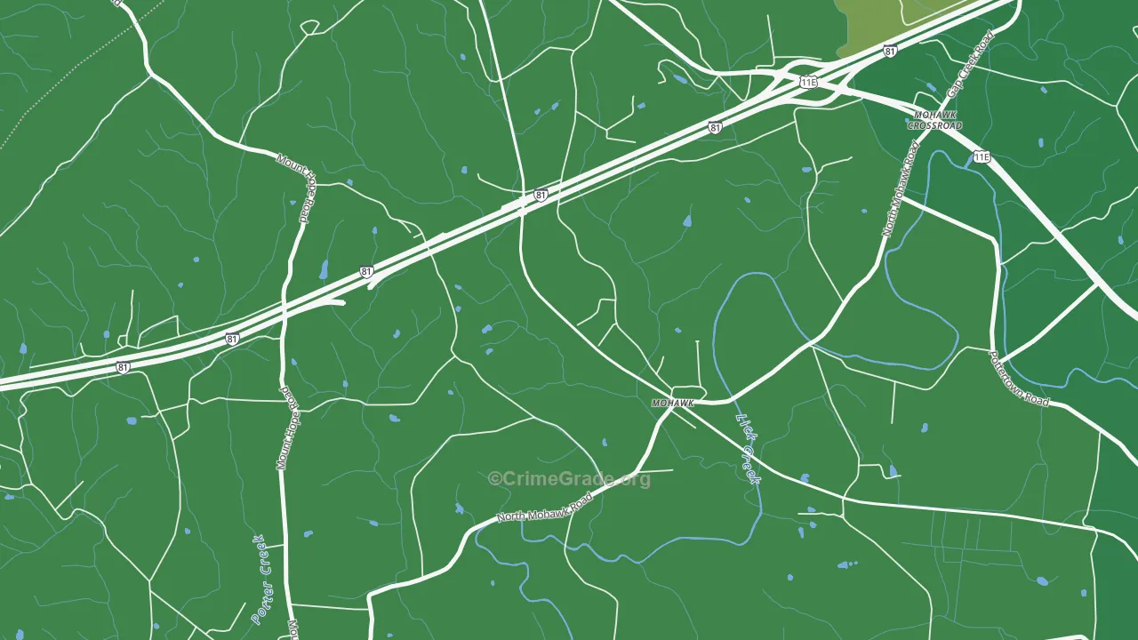 Skinner Crossroad, TN Map of Vehicle Theft Rates