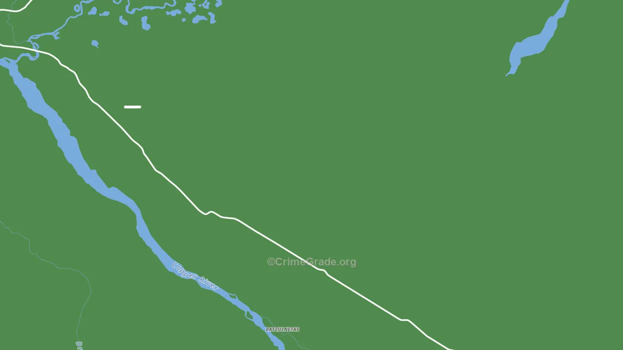 Slana, AK Map of Vehicle Theft Rates
