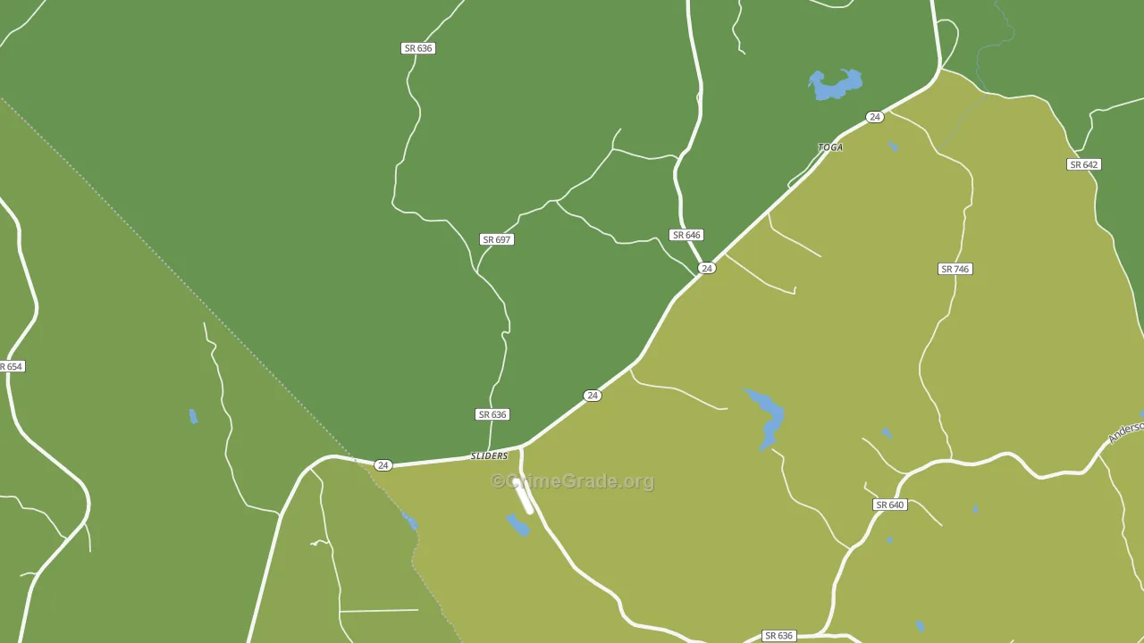 Sliders, VA Map of Vehicle Theft Rates