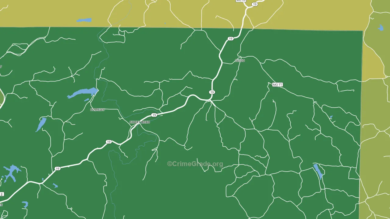 Sligo, MO Map of Vehicle Theft Rates