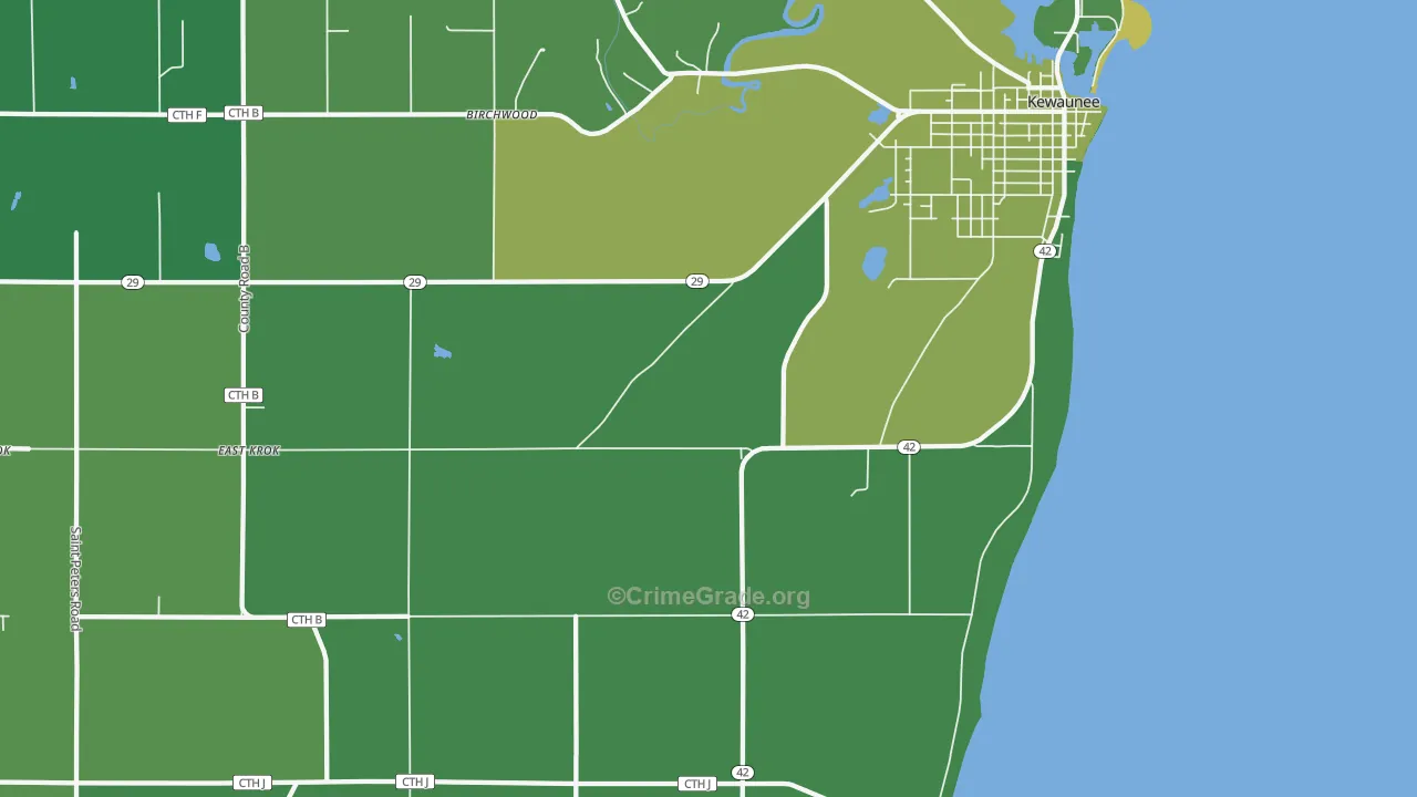 Slovan, WI Map of Vehicle Theft Rates