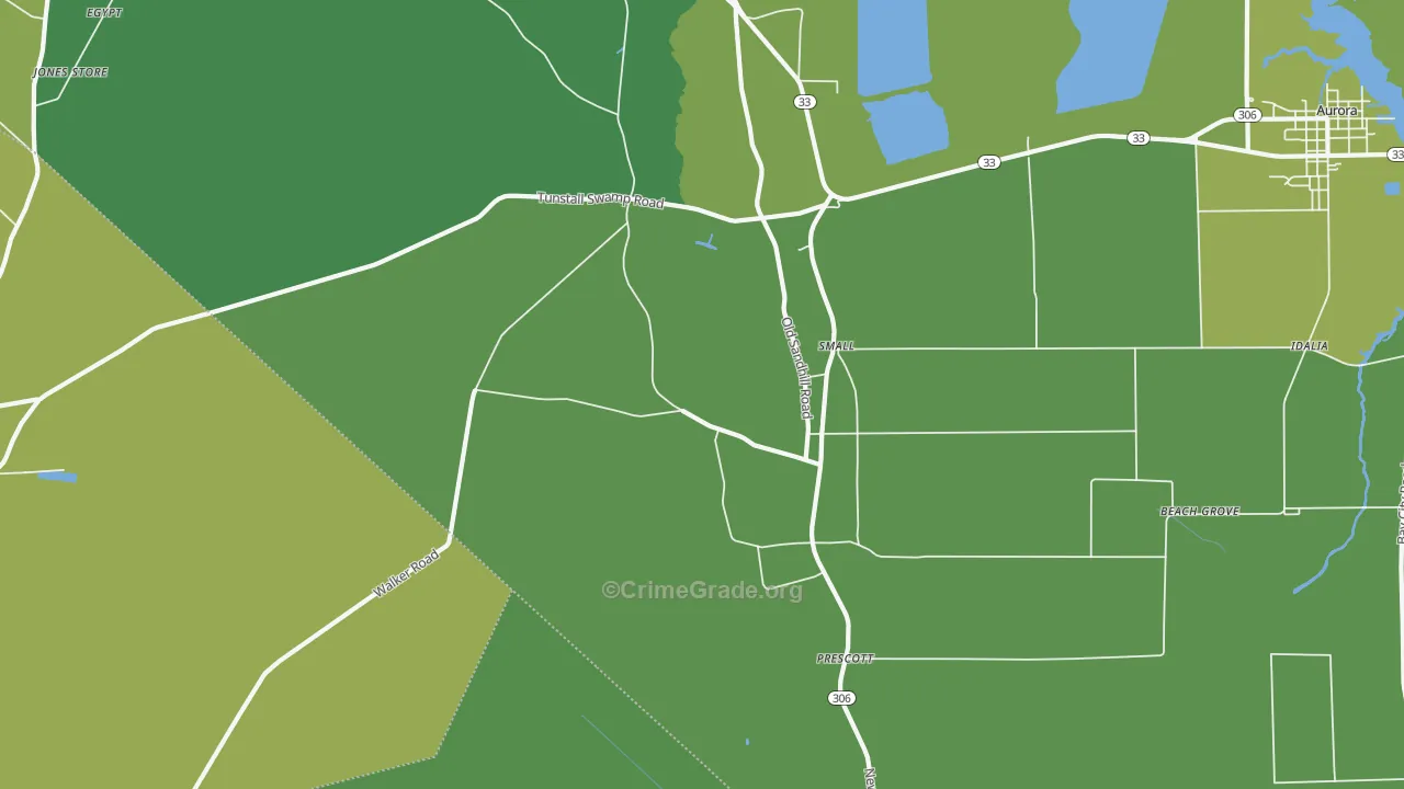 Small, NC Map of Vehicle Theft Rates