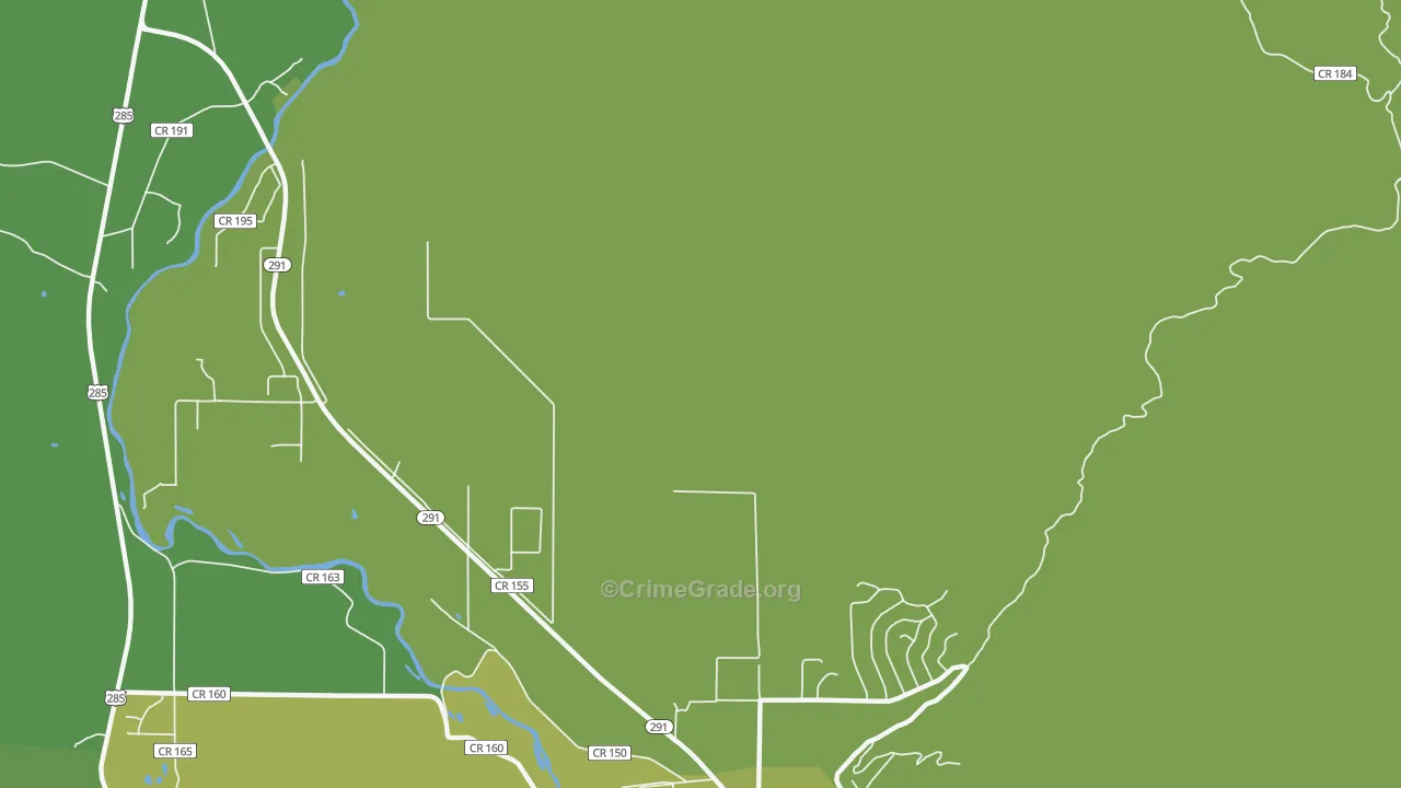 Smeltertown, CO Map of Vehicle Theft Rates