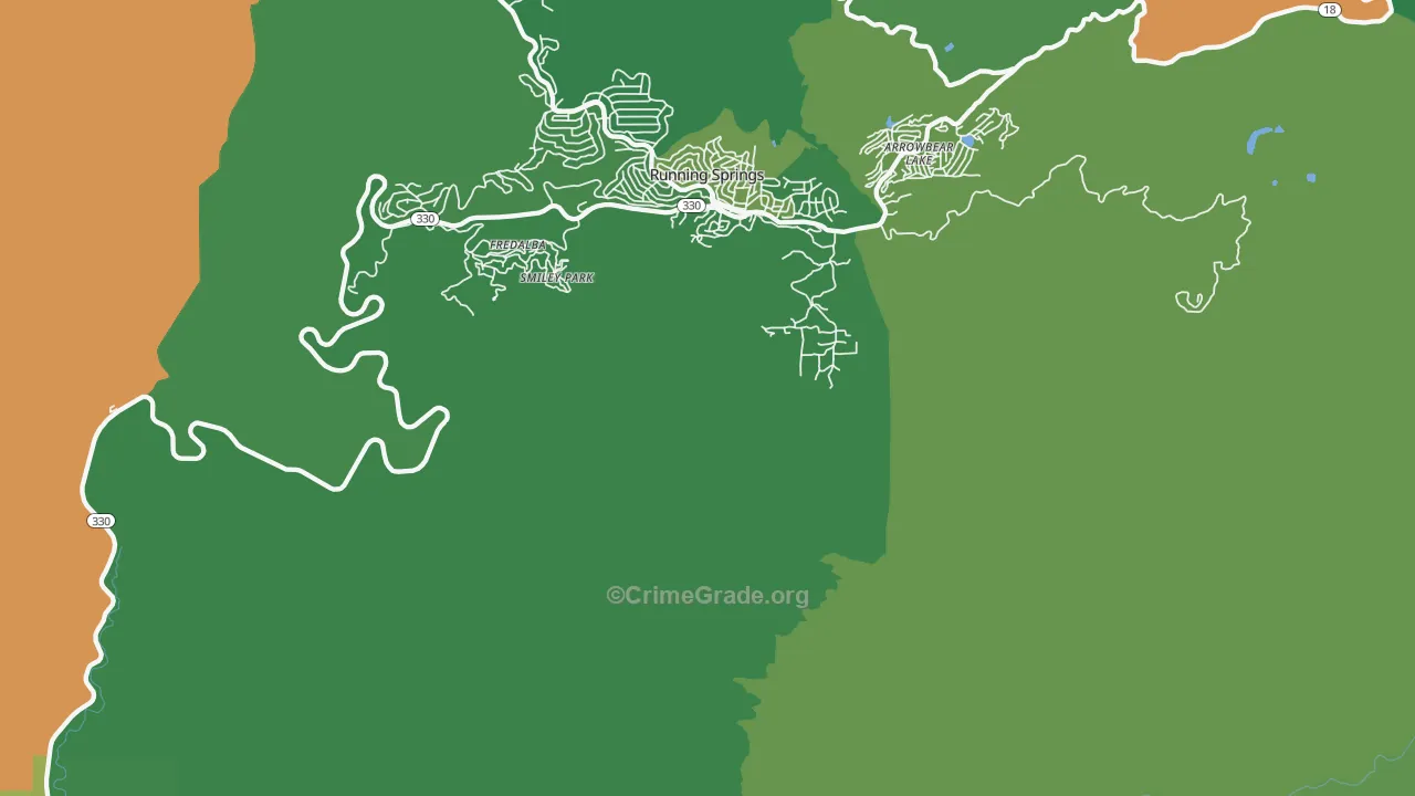 Smiley Park, CA Map of Vehicle Theft Rates
